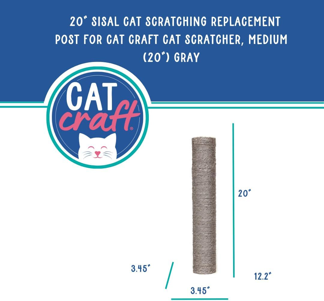 Replacement Sisal Cat Scratching Post 20" | Replacement Part & Extension Post (3100401)