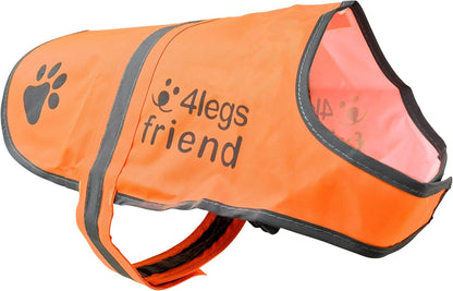 Upgraded Reflective Dog Vest. Hi-Visibility, Fluorescent Blaze Orange Dog Vest Helps Protect Your Best Friend. Safeguard Your PUP from Motorists & Hunting Accidents, on or off Leash by