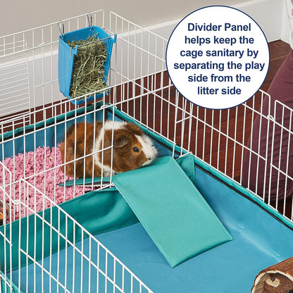 Guinea Habitat plus Guinea Pig Cage by Midwest W/ Top Panel, 47L X 24W X 14H Inches