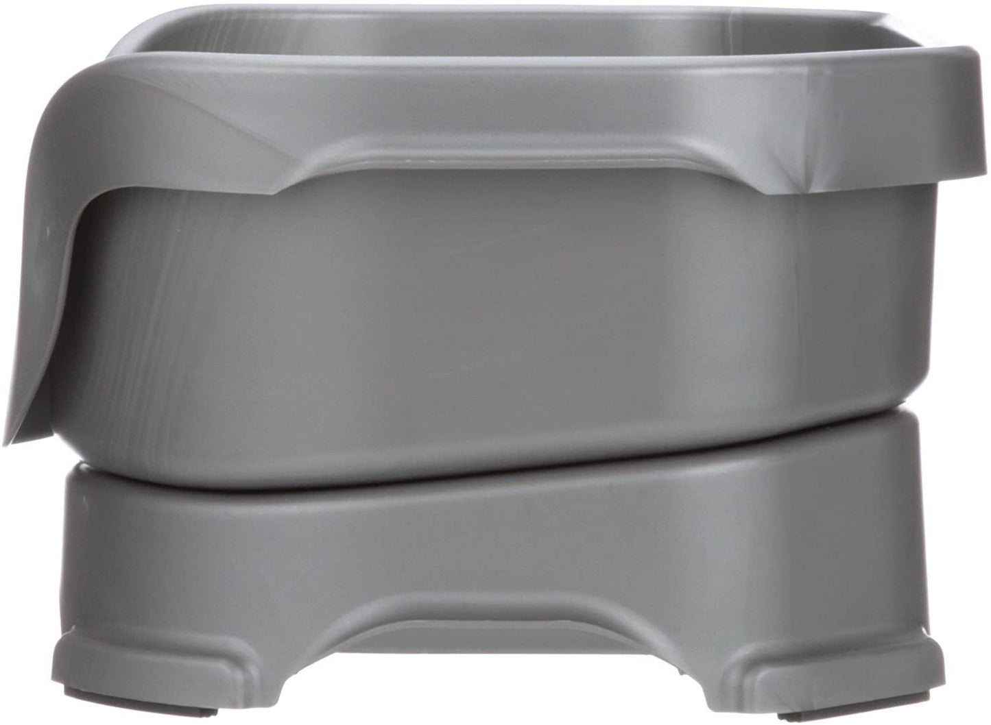 Neater Feeder - Deluxe Model - Mess-Proof Dog Bowls (Small, Gunmetal Grey) - Made in USA - Elevated, No Spill, Non-Tip, Non-Slip, Raised Stainless Steel Food & Water Pet Bowls