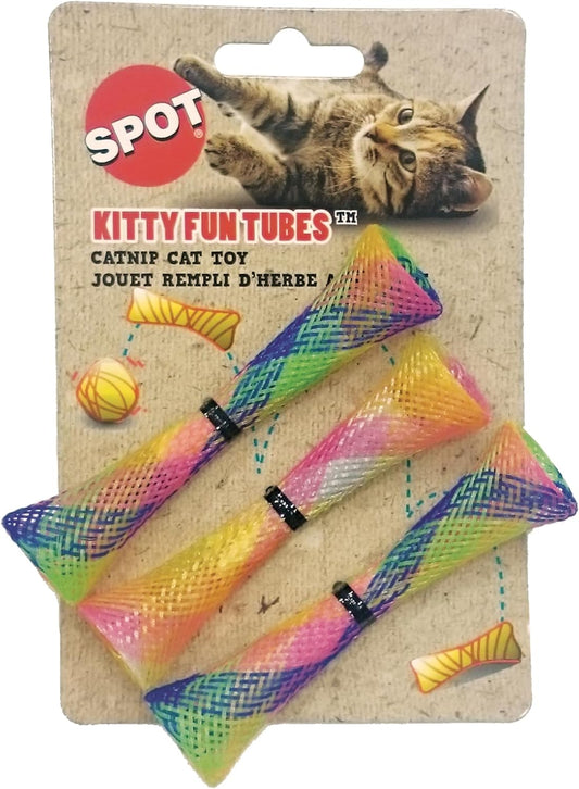 Ethical Pet Catnip Cat or Kitten Toy, Colorful Fun Tubes. Interactive Bouncy Cat Toy, Assorted Color