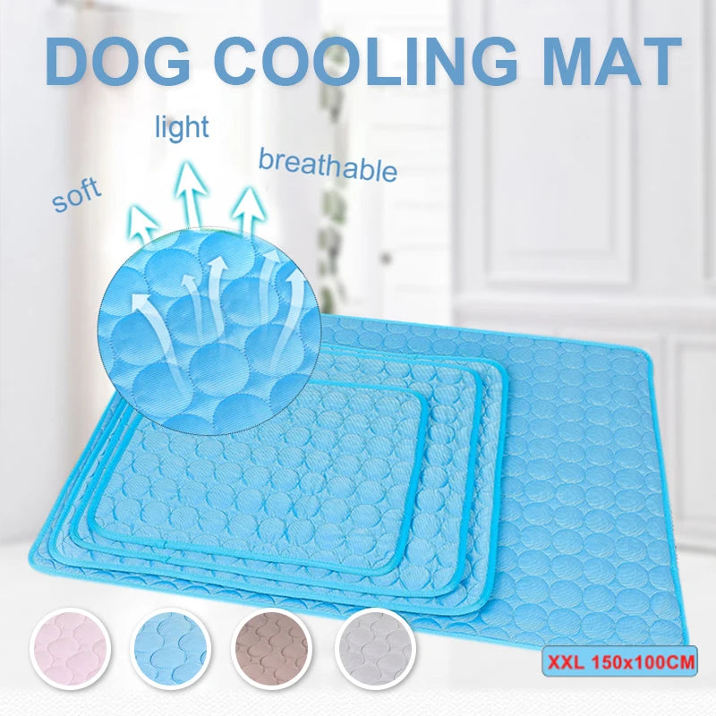 Dog Cooling Mat Extra Large Summer Pet Cold Bed for Small Big Dogs Cat Durable Blanket Sofa Cat Ice Pad Blanket Pet Accessories